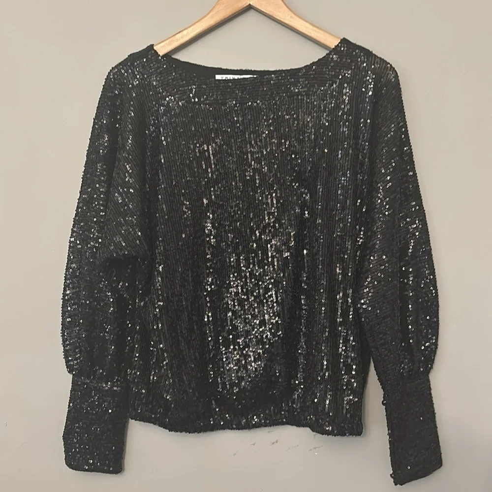 Trina Turk Sprite Dolman Top - Black -  Size Small - Picture 2 of 8